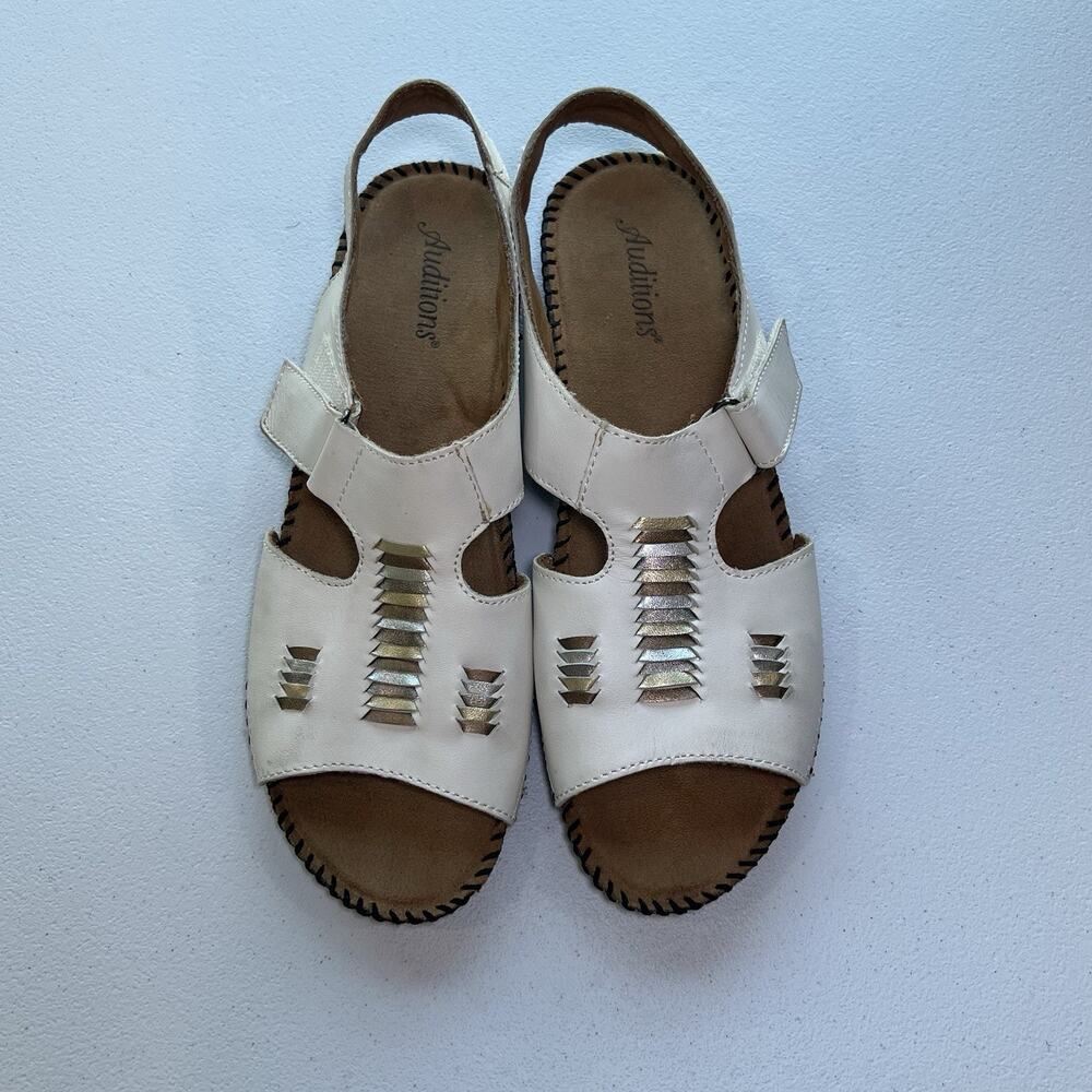 Auditions Spirit Tribal Print Sling Back Sandals Size 10N